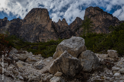 Dolomites mountains and lakes, north Italy