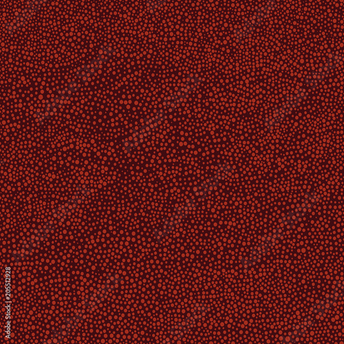 Australian aboriginal hand drawn seamless vector pattern with dots on dark burgundy background