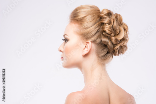 girl with a beautiful hairdress
