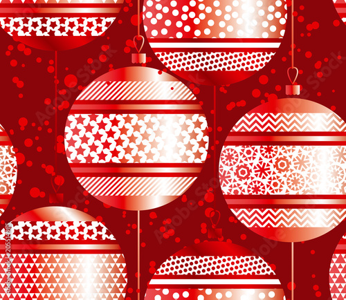 Luxury red xmas bubbles sea...