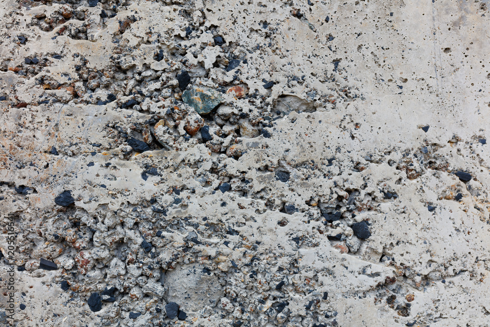 texture of gray concrete close-up. interspersed with colored elements texture of gray concrete close-up. interspersed with colored elements