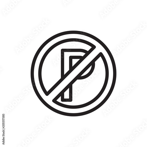 Free Download no parking sign, road sign outline vector icon. Modern simple isolated sign. Pixel perfect vector illustration for logo, website, mobile app and other designs - GFXLoad