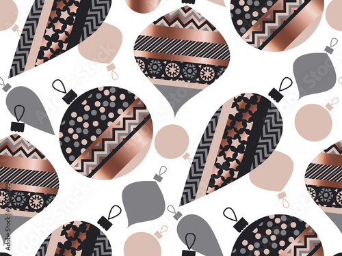 Luxury rose gold xmas bubbl...