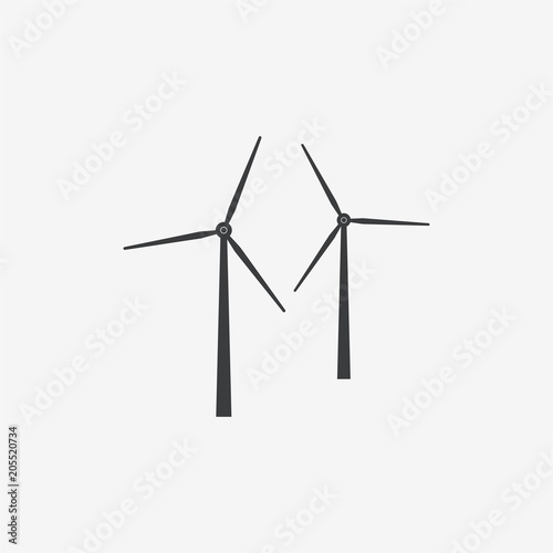 Wind Energy Turbines Vector Icon