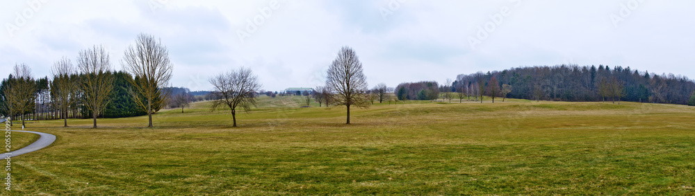 golf course in spring
