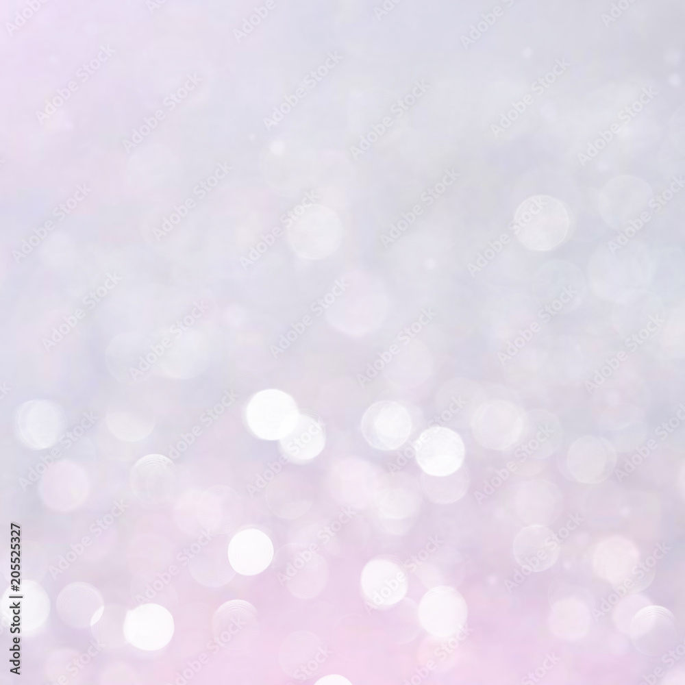 Lilac and pink ,blurred bokeh background, glitter, holiday, white circles, light