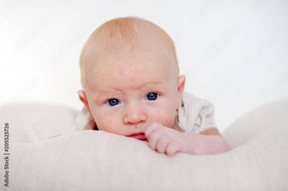 Allergies, atopic dermatitis on the face of a baby Allergies, atopic dermatitis on the face of a baby