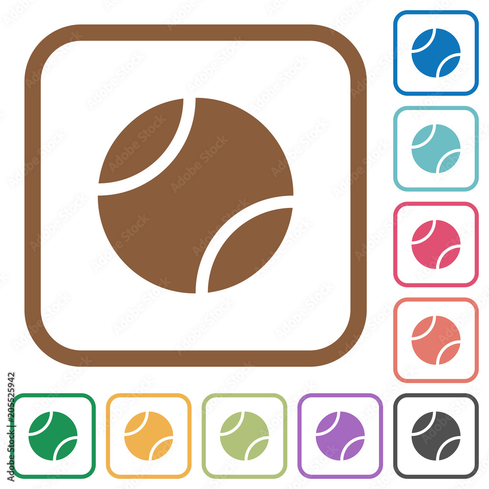 Tennis ball simple icons Tennis ball simple icons