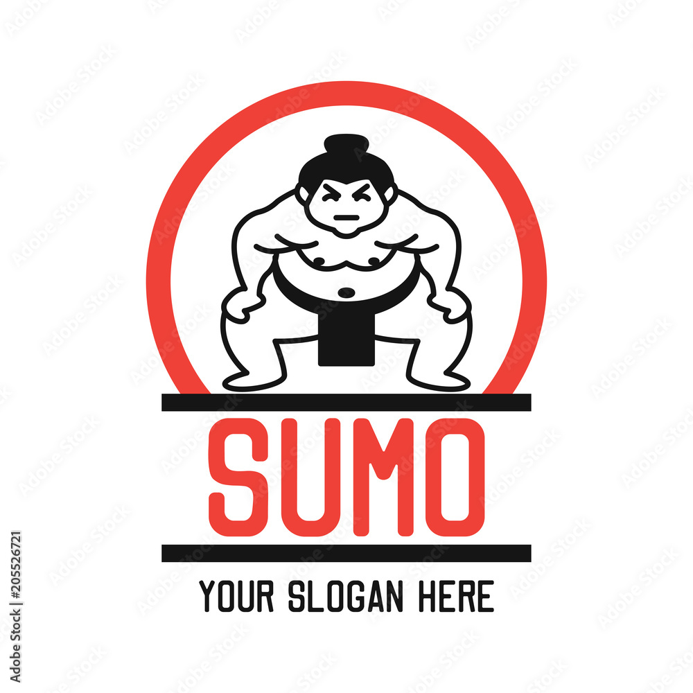 sumo logo with text space for your slogan / tag line, vector illustration sumo logo with text space for your slogan / tag line, vector illustration