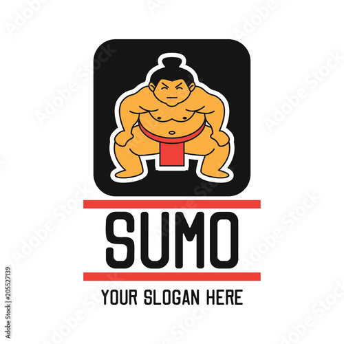 sumo logo with text space for your slogan / tag line, vector illustration
