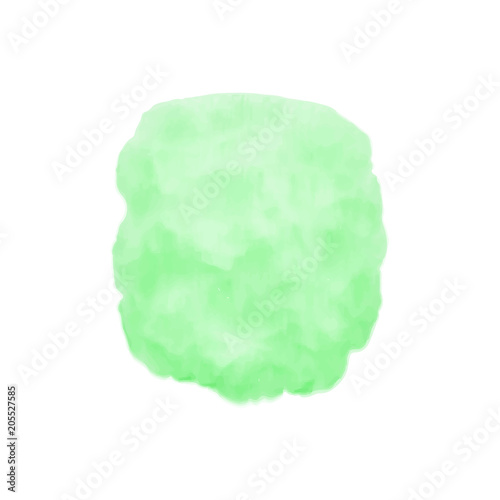 Green spot, watercolor abstract hand painted background