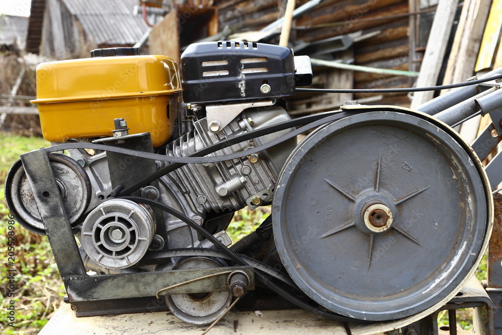 Fototapeta premium the engine light agricultural machine with a drive