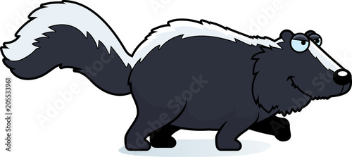 Cartoon Skunk Stalking