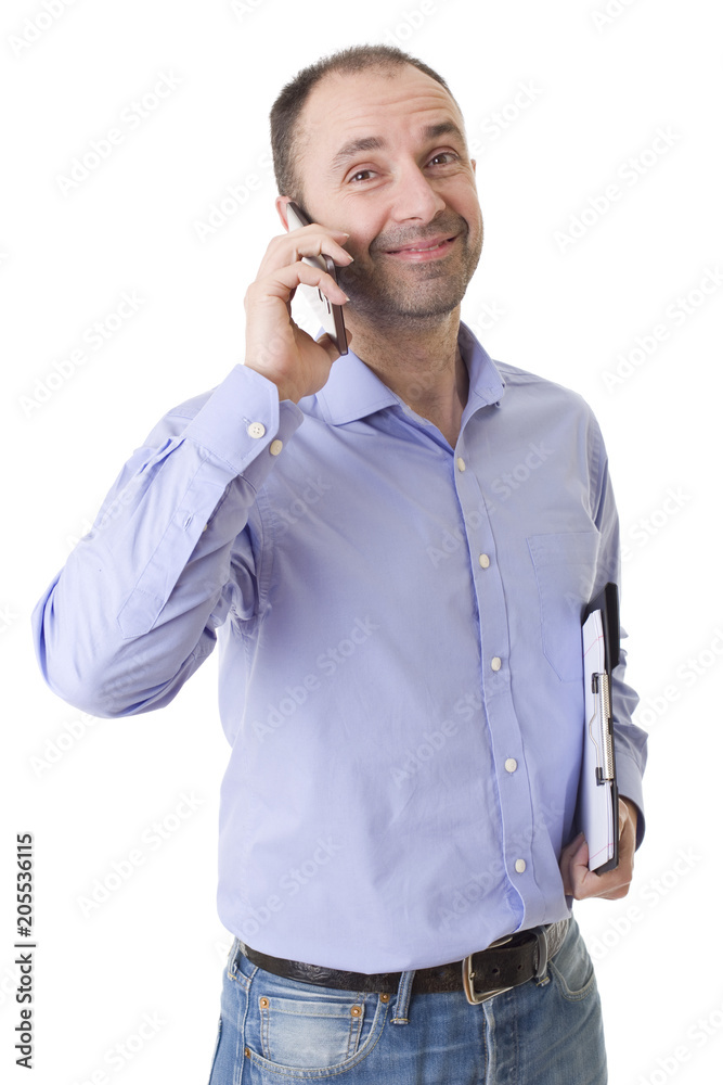 on the phone on the phone
