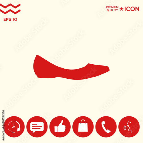 Ballerina flats - women shoe, the silhouette