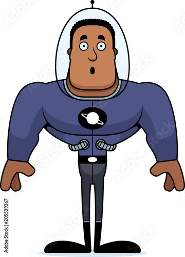 Cartoon Surprised Spaceman