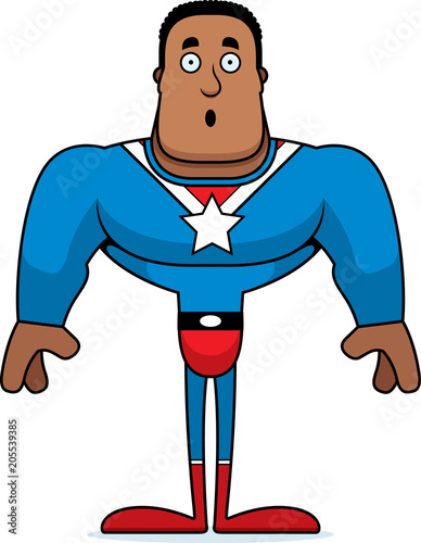 Cartoon Surprised Superhero