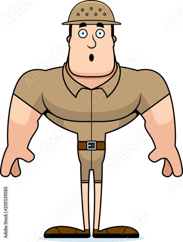 Cartoon Surprised Zookeeper