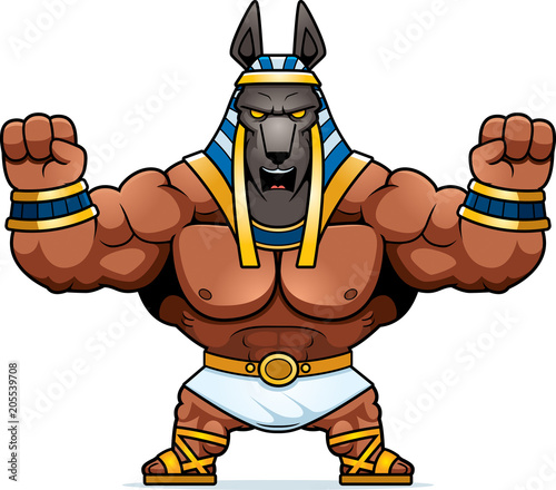 Cartoon Anubis Angry