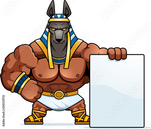Cartoon Anubis Sign