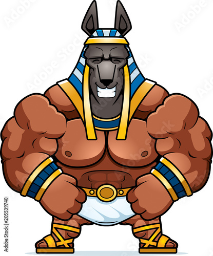 Cartoon Anubis Smiling