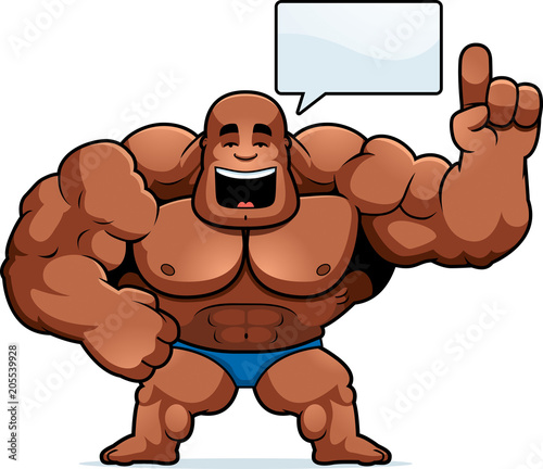 Cartoon Bodybuilder Talking