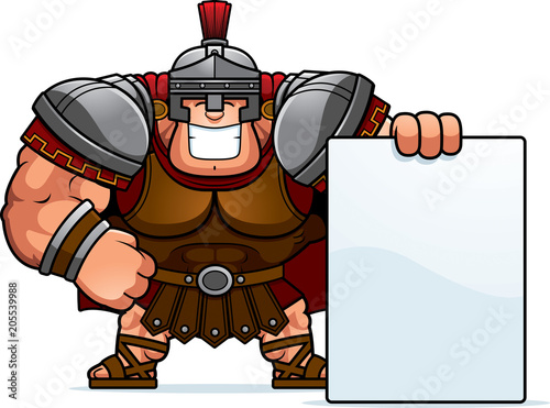 Cartoon Centurion Sign