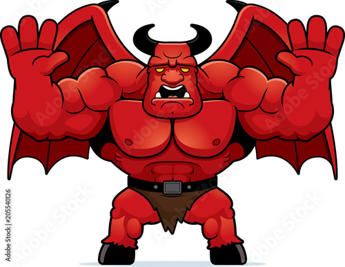 Cartoon Demon Scared