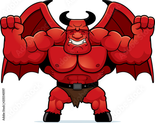 Cartoon Demon Celebrating