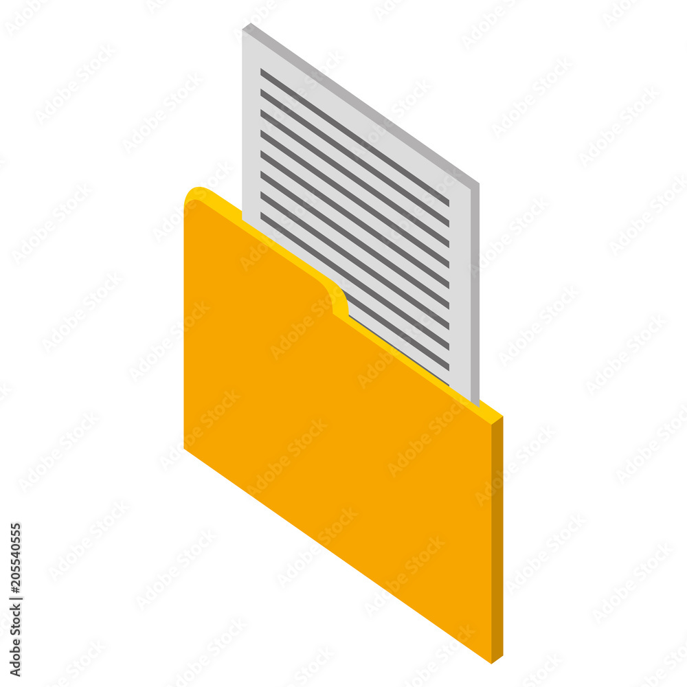 folder file data infomation isometric image vector illustration folder file data infomation isometric image vector illustration