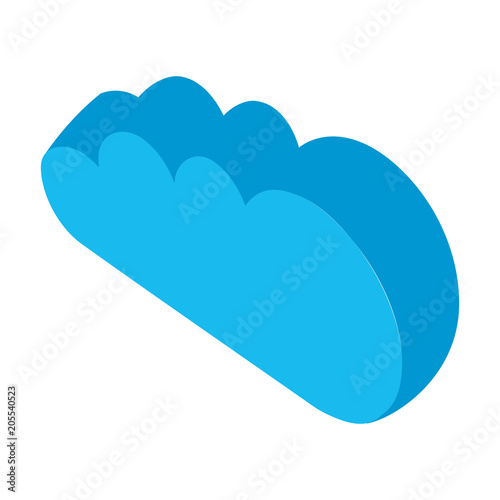 cloud computing storage isometric image vector illustration