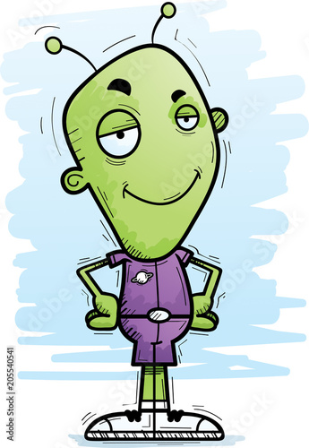 Confident Cartoon Alien Man