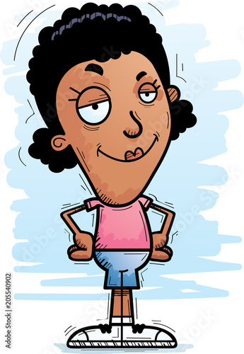 Confident Cartoon Black Woman