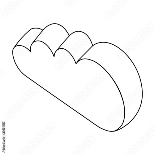 cloud computing storage isometric image vector illustration thin line