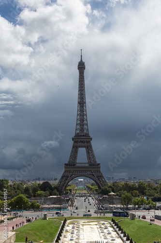 Eiffel Tower in Paris  France seen from the Palais de Chaillot.