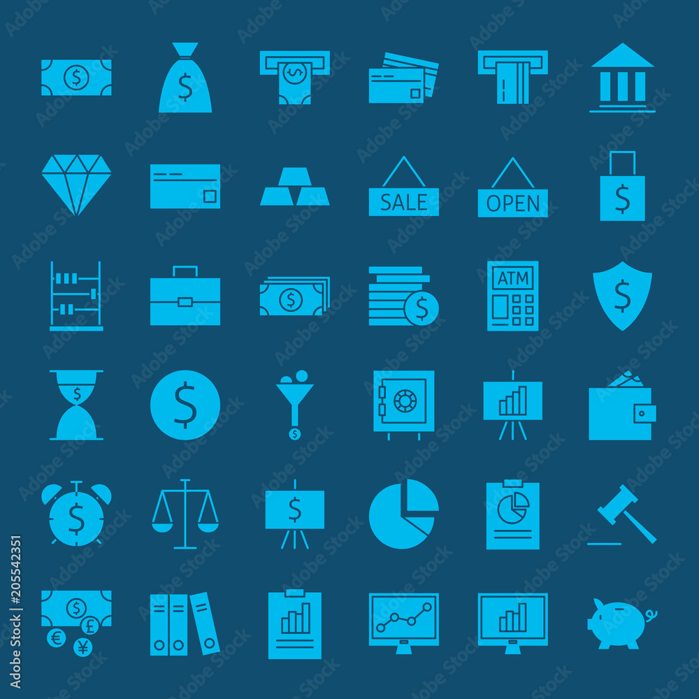 Banking Money Solid Web Icons Banking Money Solid Web Icons