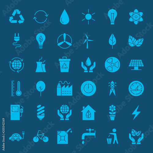 Ecology Environment Solid Web Icons