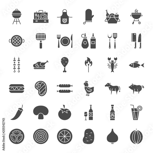 Grill Solid Web Icons