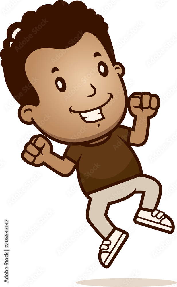 Cartoon Boy Jumping