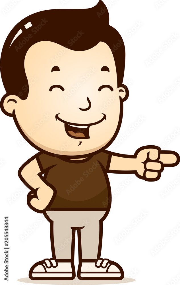 Cartoon Boy Laughing