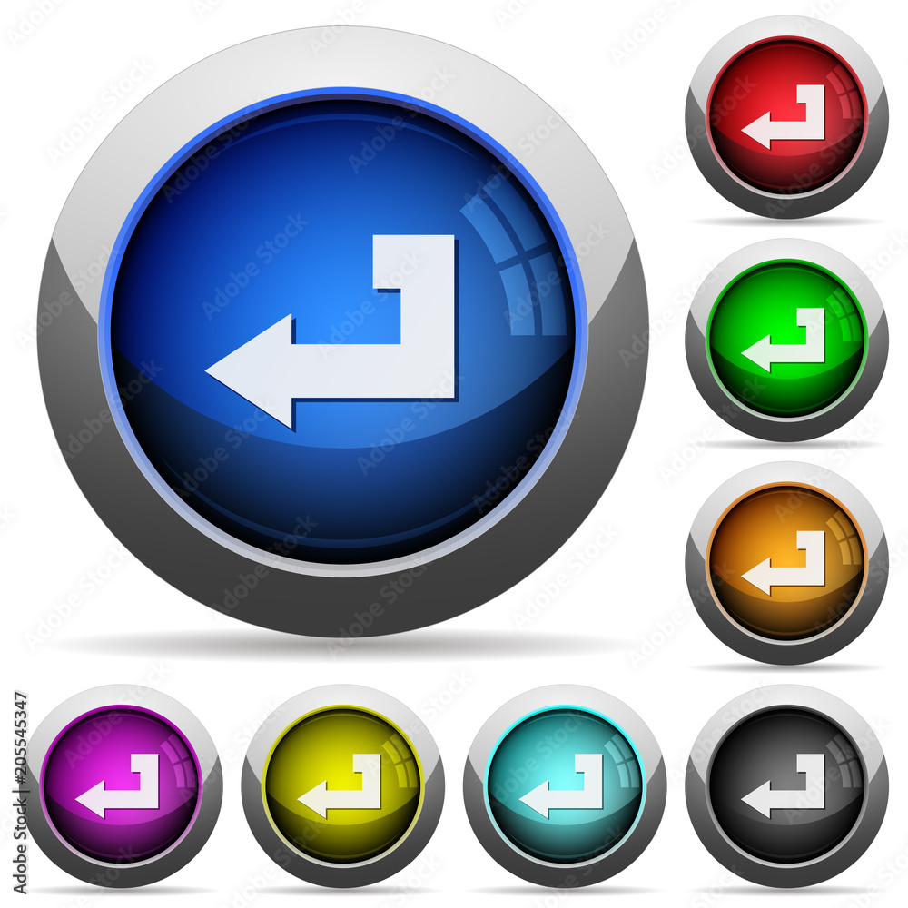 Return key round glossy buttons Return key round glossy buttons