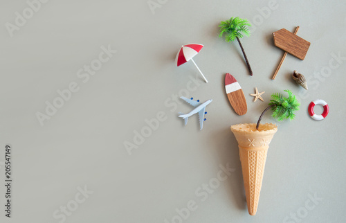 Icecream cone summer backgr...