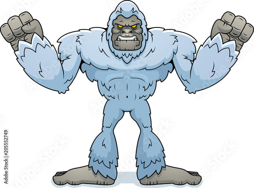 Cartoon Yeti Angry