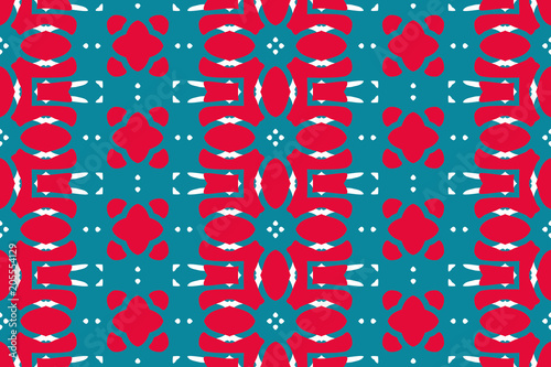 Bright geometric background in traditional tile style. Design for printing on fabric  paper  wrapper. Seamless pattern.