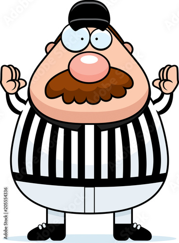 Cartoon Referee Touchdown