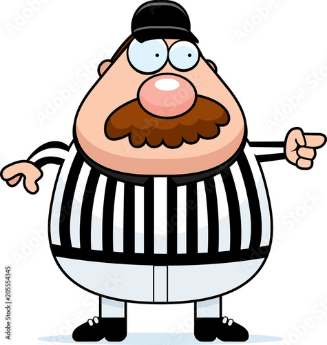 Cartoon Referee Pointing