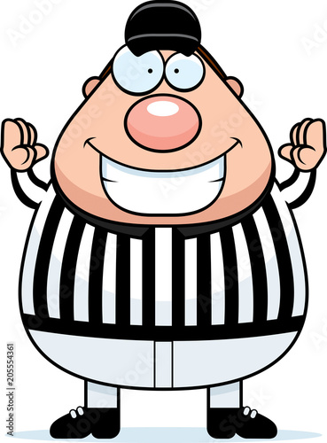 Cartoon Referee Touchdown