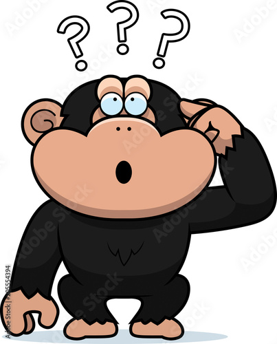 Cartoon Stupid Chimpanzee