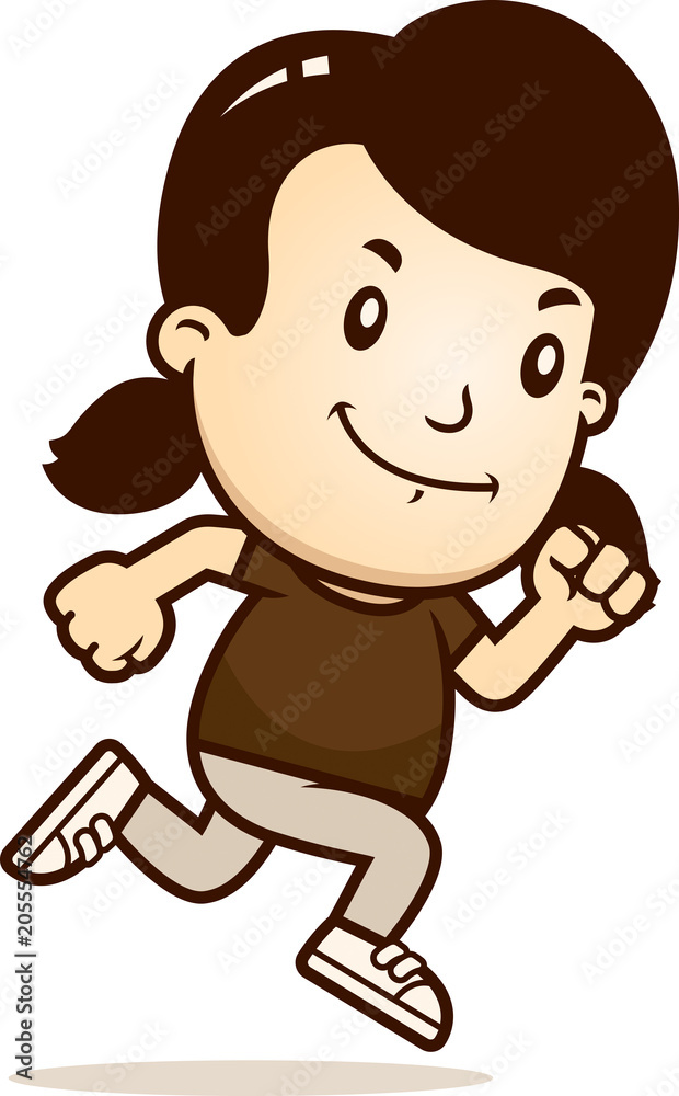 Cartoon Girl Running