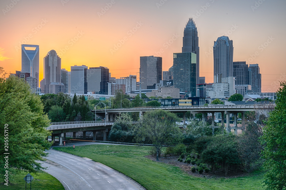 City skyline of Charlotte North Carolina City skyline of Charlotte North Carolina
